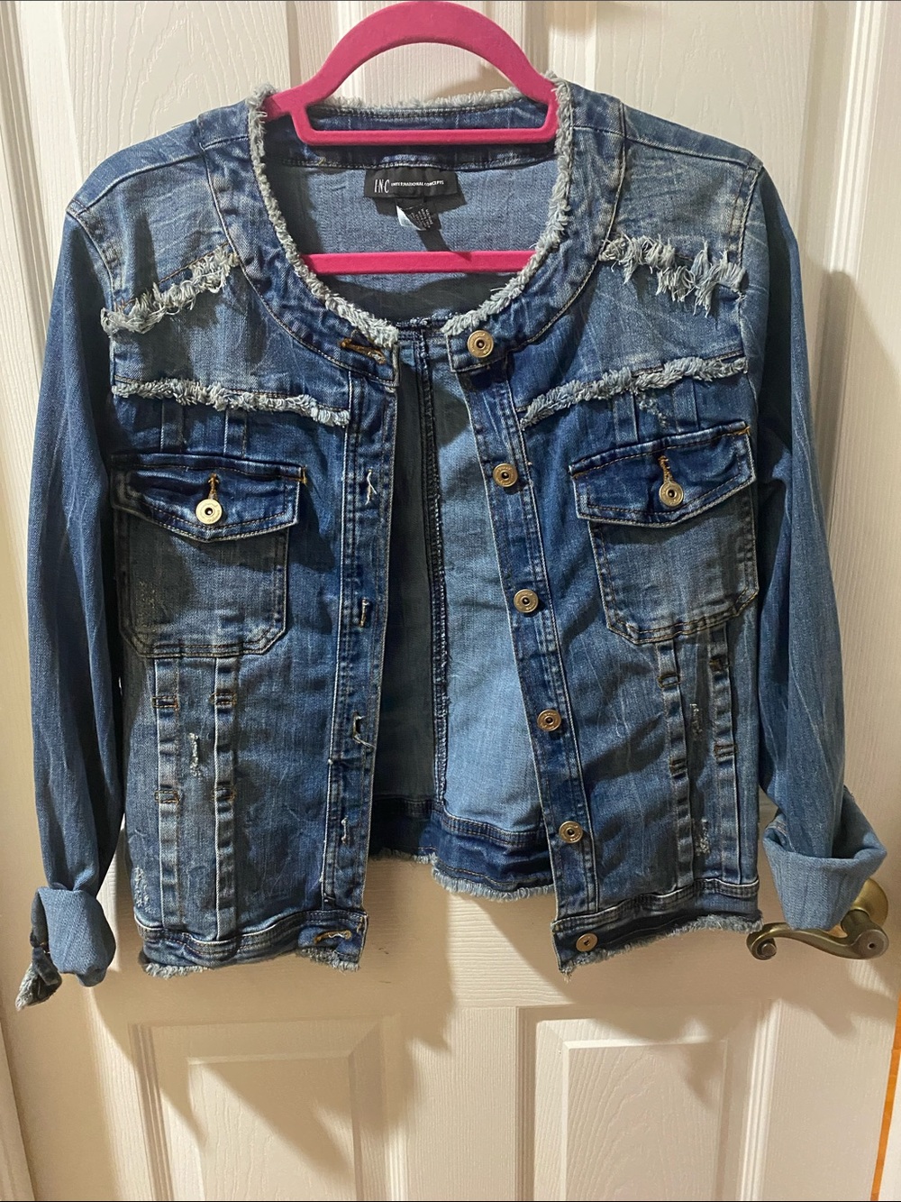 INC International Concepts Blue Denim Jacket